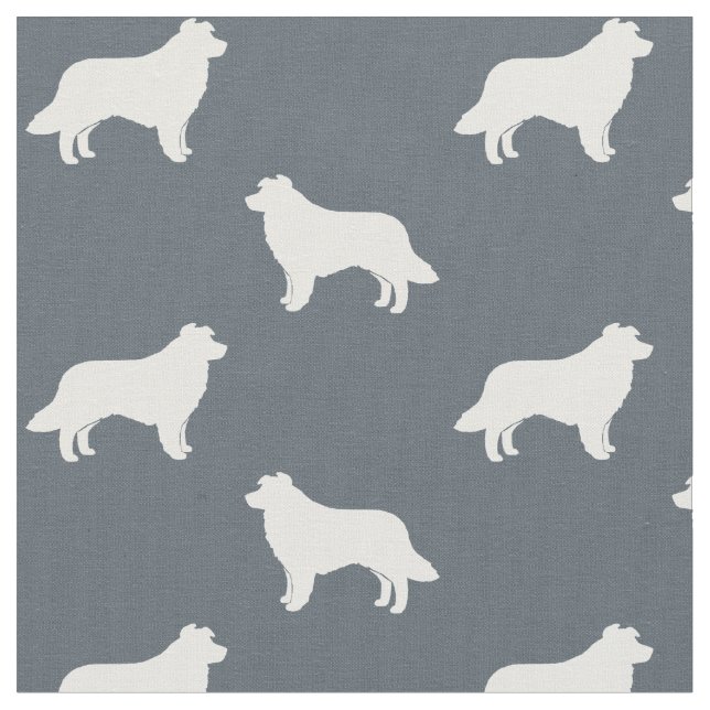 Grenzcollie-Silhouette-Muster Stoff (Nahaufnahme)