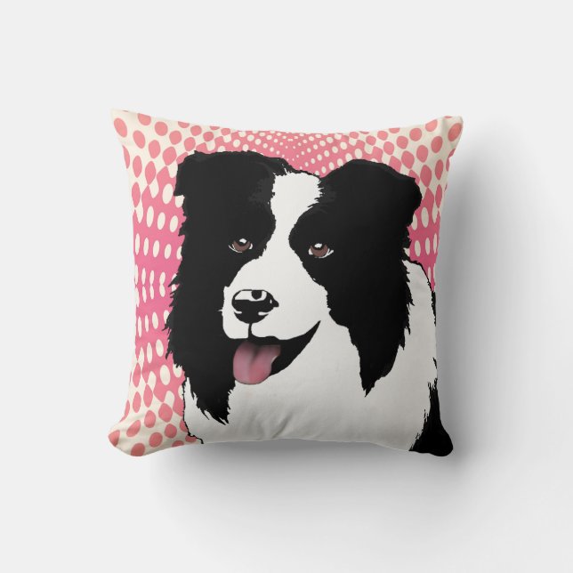 Grenzcollie-ursprüngliches Kissen (Vorderseite)