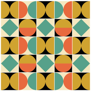 Grenze Geometrisch Mitte des Jahrhunderts Modern 3 Fliese