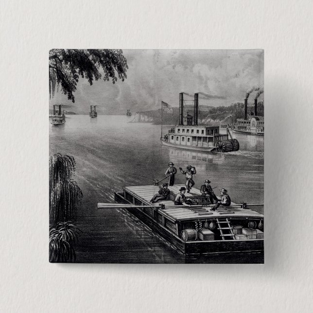 Grenze hinunter den Fluss Button (Vorderseite)