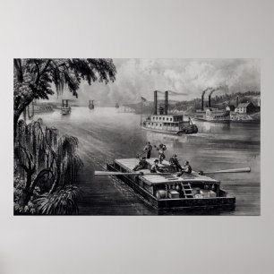 Grenze hinunter den Fluss Poster