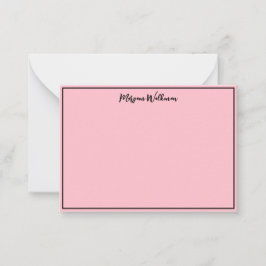 Grenze, Name und Leerzeichen Schwarz/Rosa Minimali Mitteilungskarte