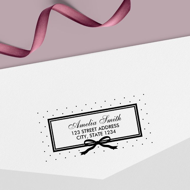 Grenze und Ribbon Polka Dot Persönliche Zuhause-Ad Permastempel (Von Creator hochgeladen)