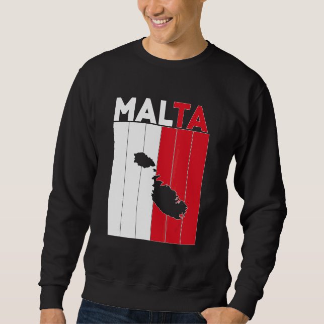 Grenzen des Landes Malta Sweatshirt (Vorderseite)
