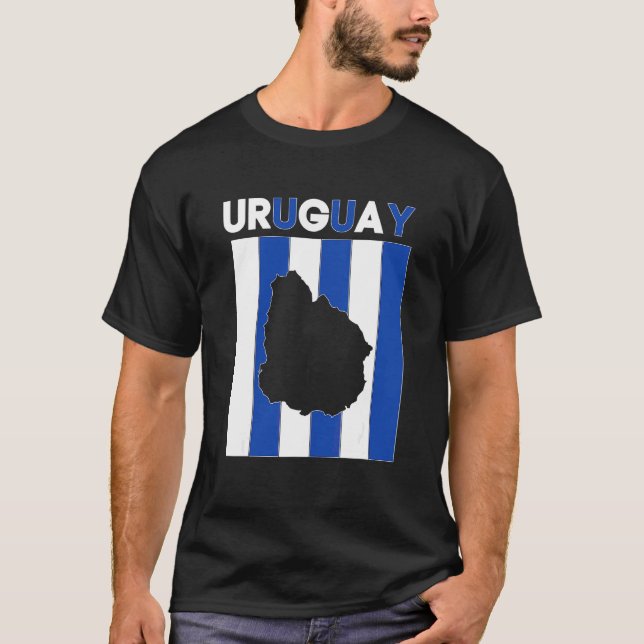 Grenzen des Landes Uruguay T-Shirt (Vorderseite)