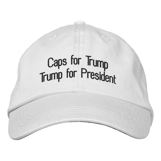 Grenzen für Trump Bestickte Baseballkappe (Vorderseite)