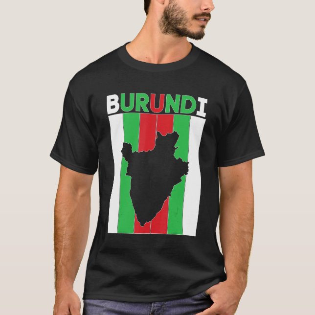 Grenzen von Burundi T-Shirt (Vorderseite)