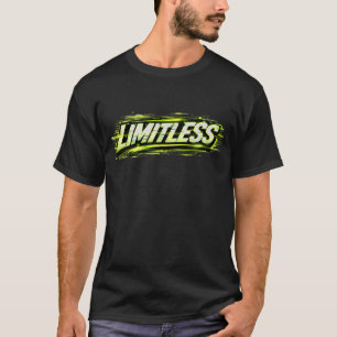 Grenzenlose futuristische Cyberpunk-Neon-Grün-Text T-Shirt