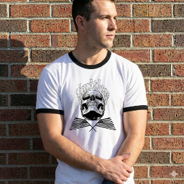 Grenzenloser Totenkopf & zerfetzte Flaggen Herren  T-Shirt