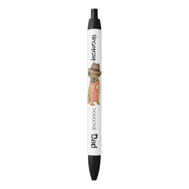 Grenzer Terrier Vater Kugelschreiber (Vorderseite Vertikal)