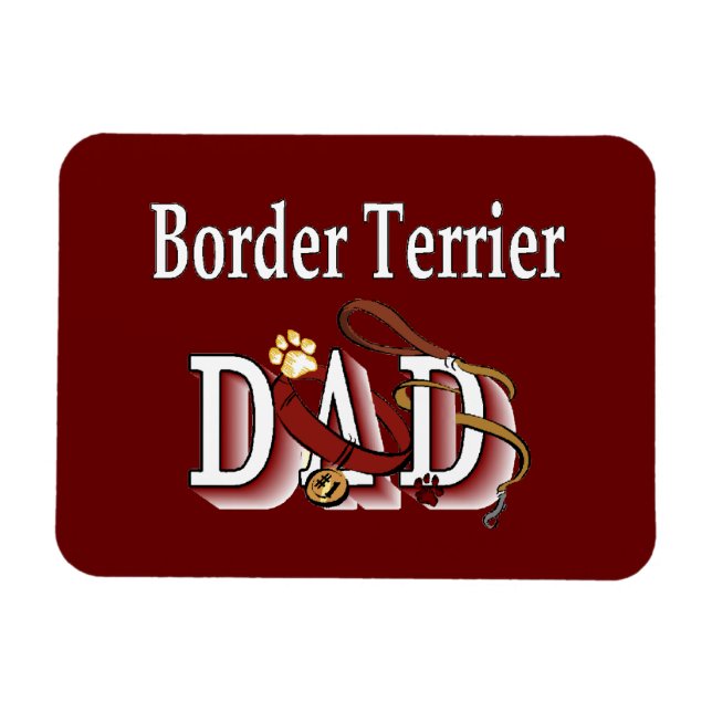 Grenzer Terrier Vater Magnet (Horizontal)