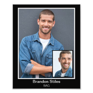 Grenzfall-Schauspieler Headshot 8x10 Einsatz Fotodruck