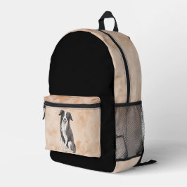 Grenzfarben Zeichnend Wasserfarbmuster Bedruckter Rucksack