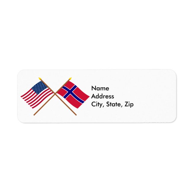 Grenzflaggen zwischen den USA und Norwegen (Vorne)
