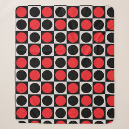 Grenzförmige rote Polka-Punkte mit gekreuzter Geom Sherpadecke