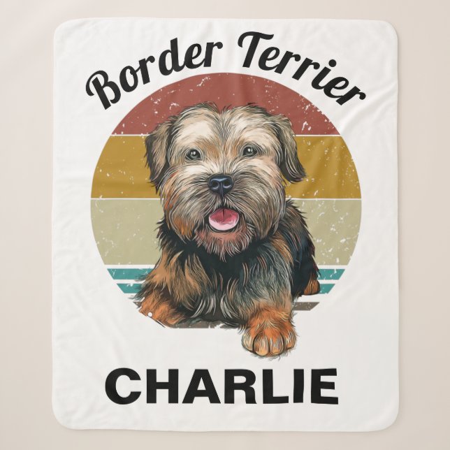 Grenzgebiet Terrier Custom Sherpa Blanket Sherpadecke (Vorderseite)