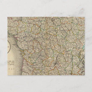 Grenzgebiete des Departements Frankreich Postkarte