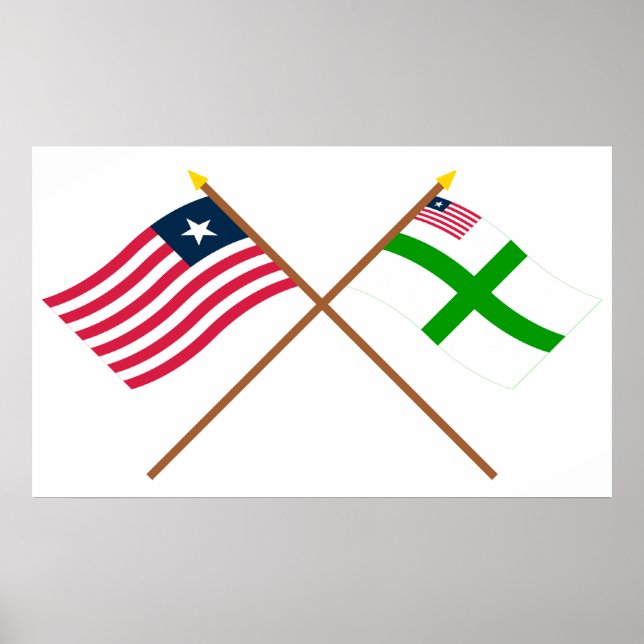 Grenzgewässer Liberias und des Sinoischen Landkrei Poster (Vorne)