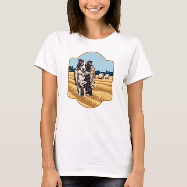 Grenzkollie in der Landwirtschaft T-Shirt (Vorderseite)