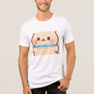 Grenzloser Operator Kawaii Chibi-Katzen-Maskottche Tri-Blend Shirt