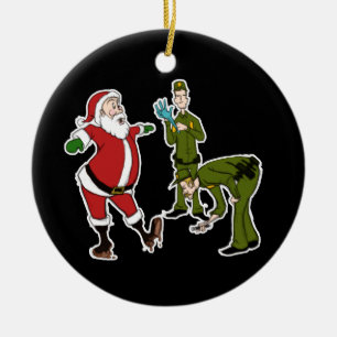 Grenzschutz-Agenten, die Zeichen auf Sankt Keramik Ornament