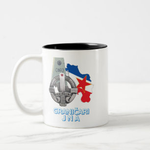 Grenzschutz JNA-Abzeichen (Granicari JNA znacka) Zweifarbige Tasse
