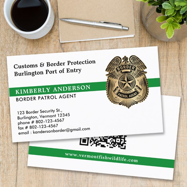 Grenzschutzbeamte Militärpolizei Game Warden QR-Co Visitenkarte (Von Creator hochgeladen)