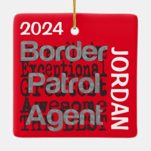 Grenzschutzbeamter Agent Extraordinaire CUSTOM Keramikornament