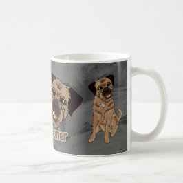 Grenzterrier-Hundeklassische weiße Tasse