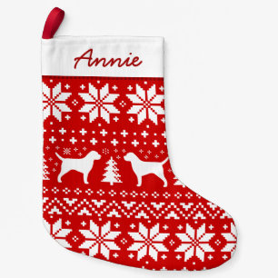 Grenzterrier-HundeSilhouette-Muster-niedlicher Kleiner Weihnachtsstrumpf