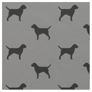 Grenzterrier-Silhouette-Muster Stoff