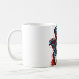 Grenzübergang mit amerikanischer Flagge Kaffeetasse