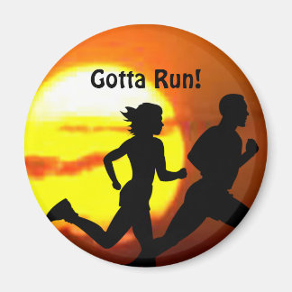 GRENZÜBERGREIFENDES LAND - GOTTA RUN - BRIEFMARKE MAGNET