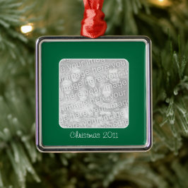 GRENZÜBERSCHREITENDES GRENZFoto Silbernes Ornament