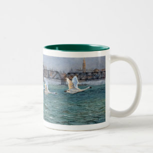 Grenzüberschreitung Zweifarbige Tasse