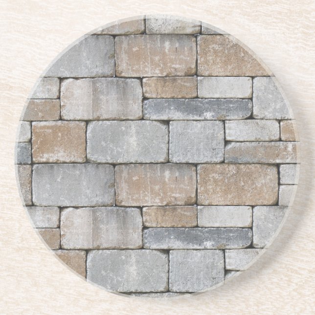 Grès ancien ensemble de dessous de verre muraux en briq (Devant)