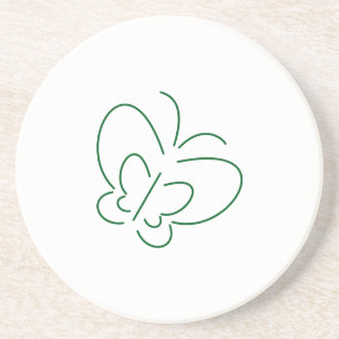 Grès Dessous de verre d'art en ligne papillon