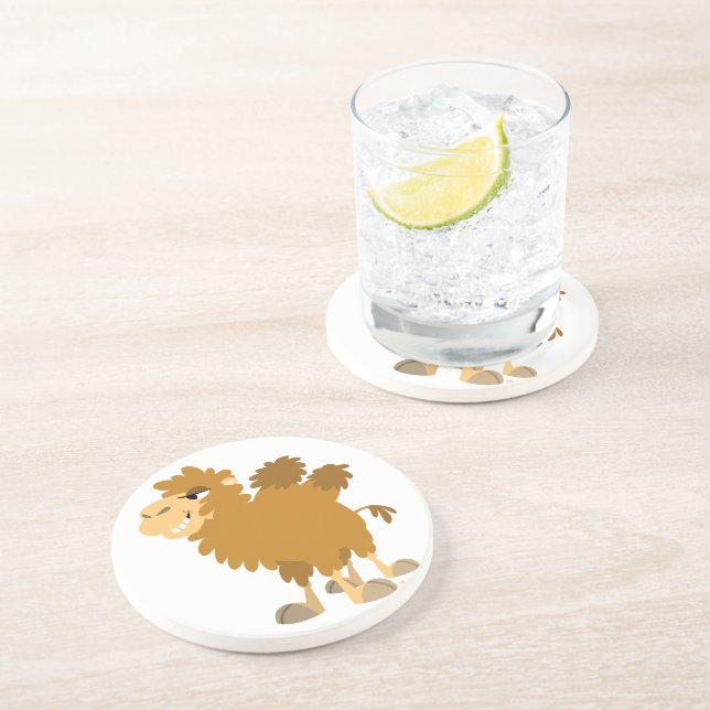 Grès Dessous de verre en Camel à deux branches en caric (Côté)