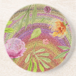 Grès Dessous de verre en céramique « Sand Flower »