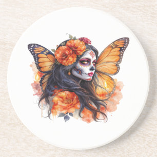 Grès Dessous de verre en pierre de Calavera Catrina
