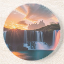 Dessous de verre en pierre de sable personnalisé r