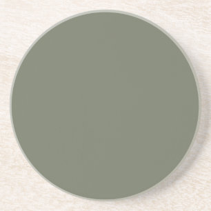 Grès Dessous de verre en pierre de sable vert mousse mi