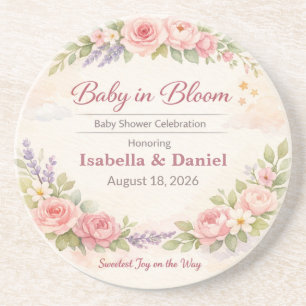 Grès Dessous de verre pour Baby Shower   Ours en peluch