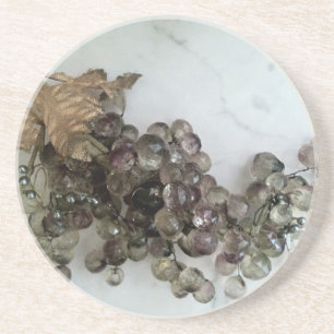 GRÈS RAISINS EN CRISTAL SUR LES DESSOUS DE VERRE DE