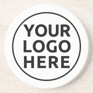 Grès Votre logo ici Dessous de verre promotionnels en g