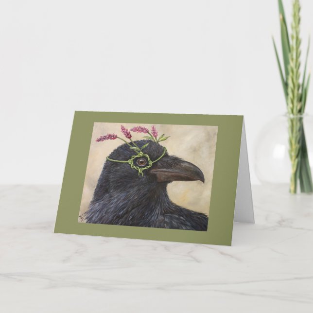 "Greta" die Rabe-Karte Karte (Vorderseite)