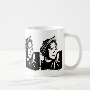 Greta in Black and White Coffee Tasse