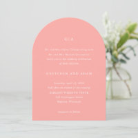 Gretchen Coral Pink Elegant Wedding