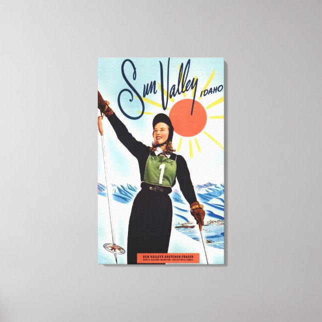 Gretchen Fraser Advertisement Poster Leinwanddruck (Vorderseite)