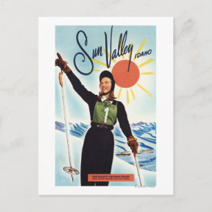 Gretchen Fraser Advertisement Poster Postkarte